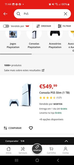 PS5 1TB (digital+disco)+ 2 controlos + 3 jogos