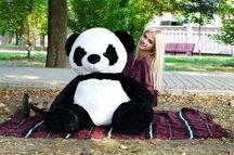 Велика м'яка панда 140см. Плюшева панда. Великий ведмедик панда