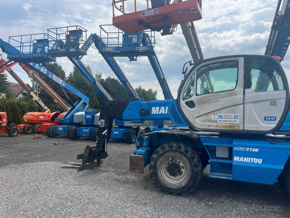 Wynajem podnośników przegubowych oraz teleskopowych od 16 m do 43 m.