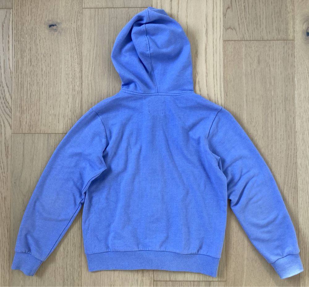 Bluza z kapturek rozpinana niebieska 134 Sinsay