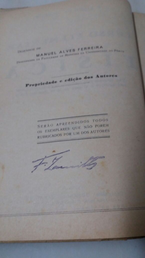 Livro "Curso Elementar de Fisica" de 1943.F. De Smith e N Prudente