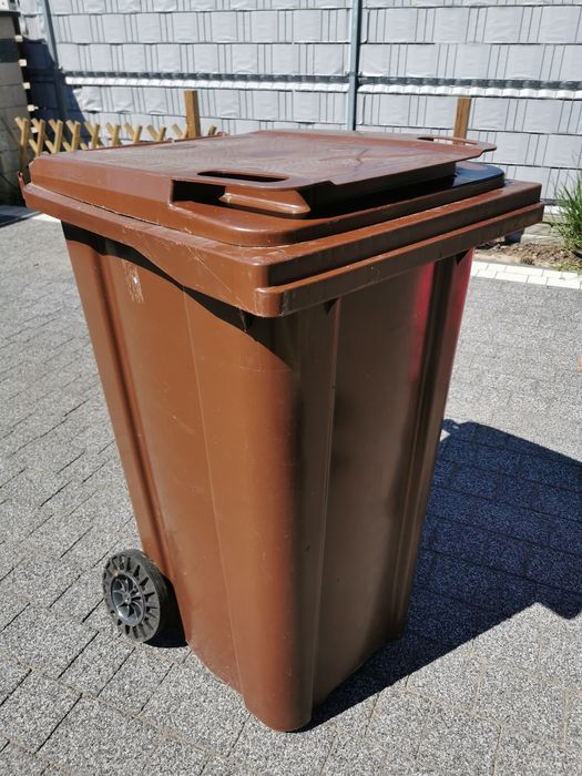 Kosz na bio brązowy 240 l pojemnik na odpady