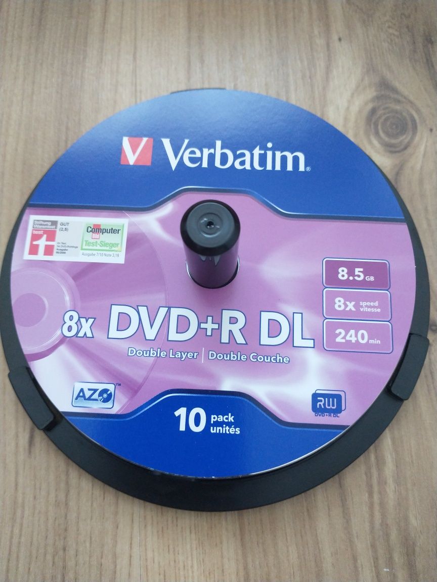 Płyta Płyty Verbatim dvd+R DL 8,5GB 10 szt NOWE