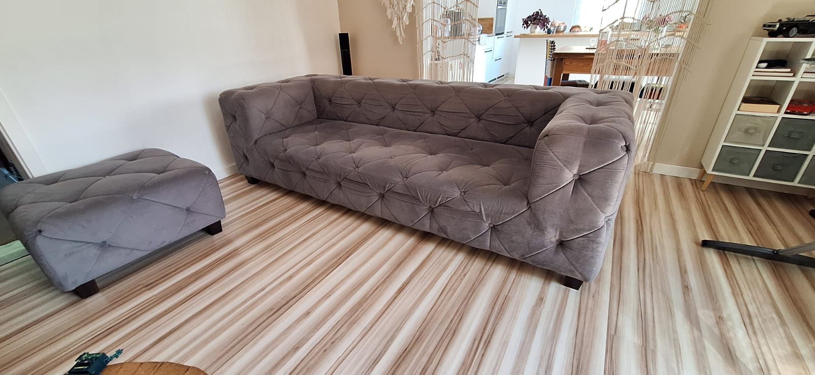 Sofa+pufa komplet bez funkcji spania