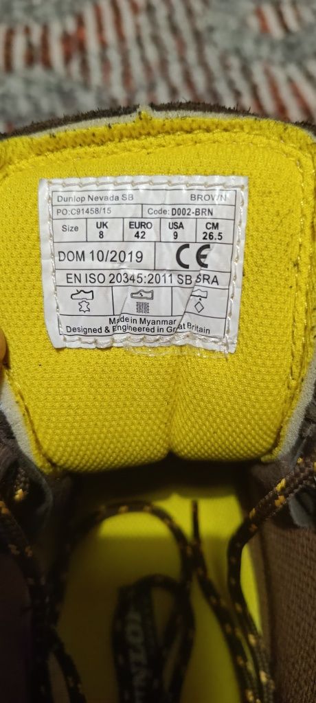Мужские ботинки Dunlop Nevada Steel Toe Cap Brown