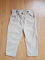 eleganckie beżowe kremowe spodnie 86 cm bluza 12 -18 m
