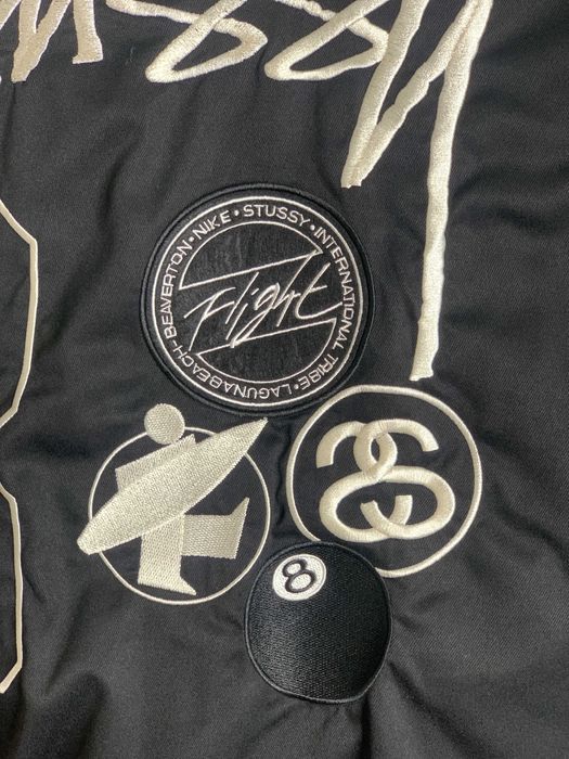 Куртка Stussy x Nike Reversible Varsity Jacket Medium Black/Sail