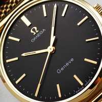 OMEGA zegarek męski vintage LITE złoto 14K / 585 cal 601 (1) '69 BLACK