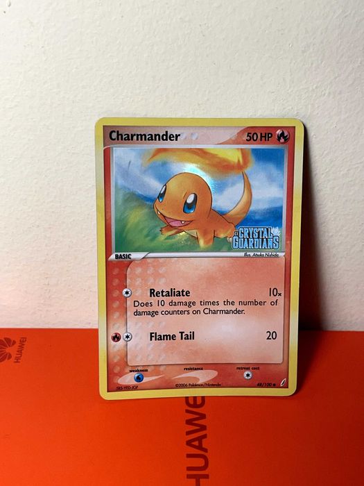 Carta Pokémon Charmander EX Crystal Guardians 48/100 Reverse Holo