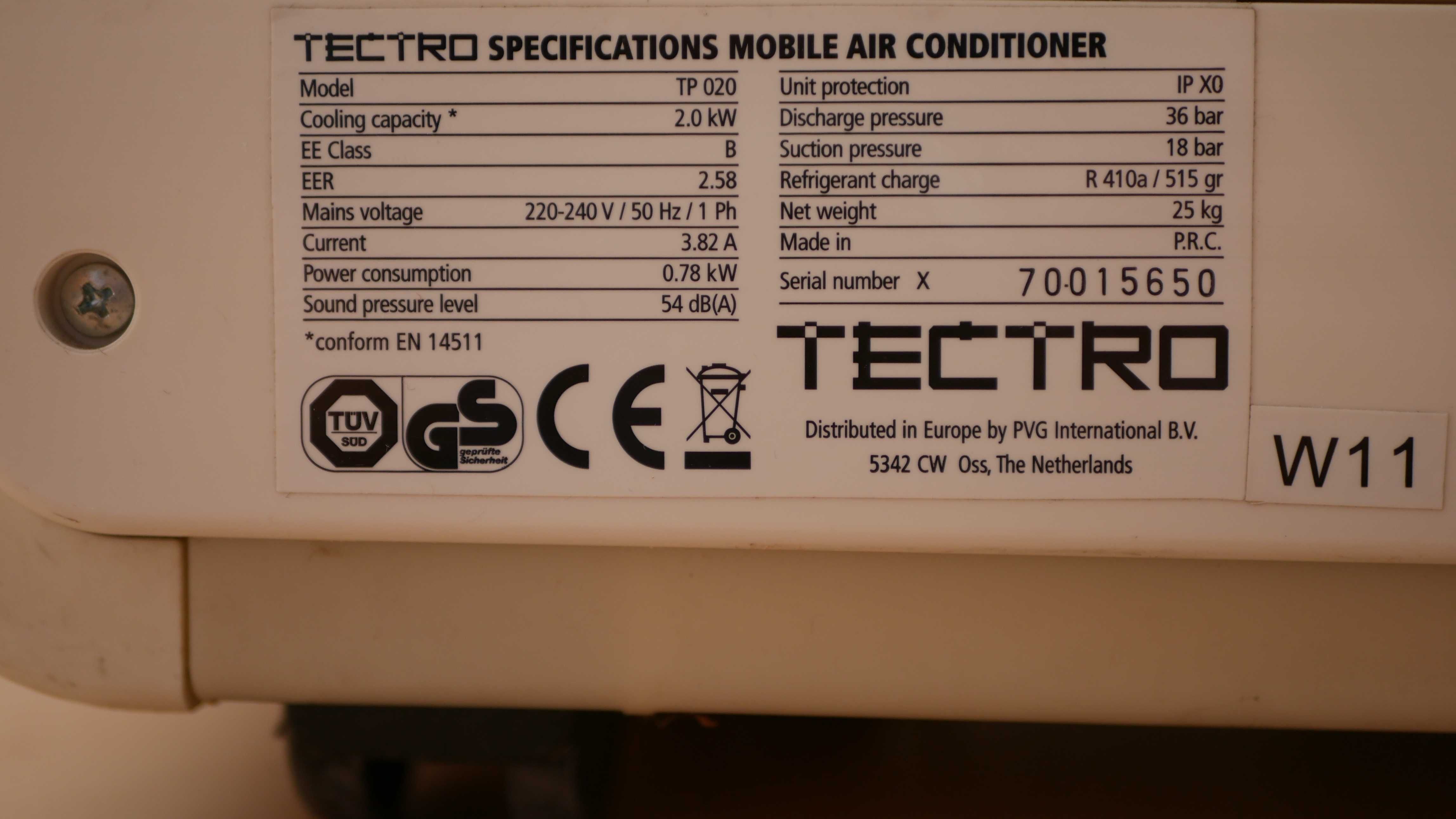 Klimatyzator Przenośny Tectro TP 020