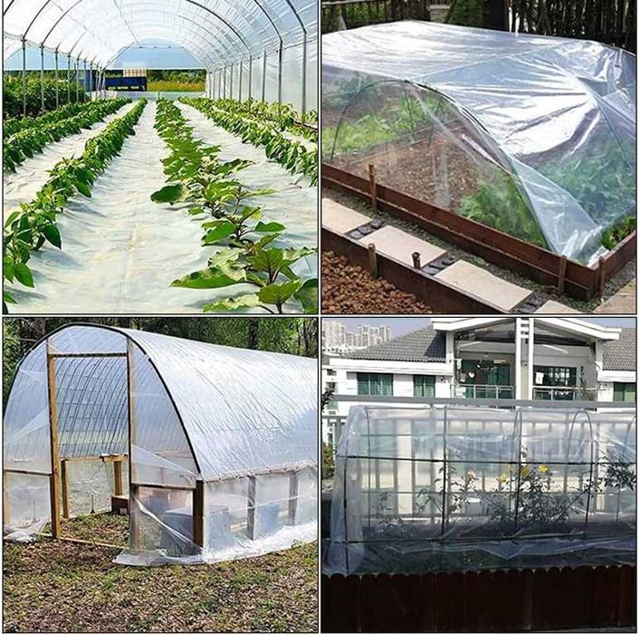 2x10m PLANDEKA PRZEZROCZYSTA - Szklarniowa Ogrodowa Bardzo gruba folia