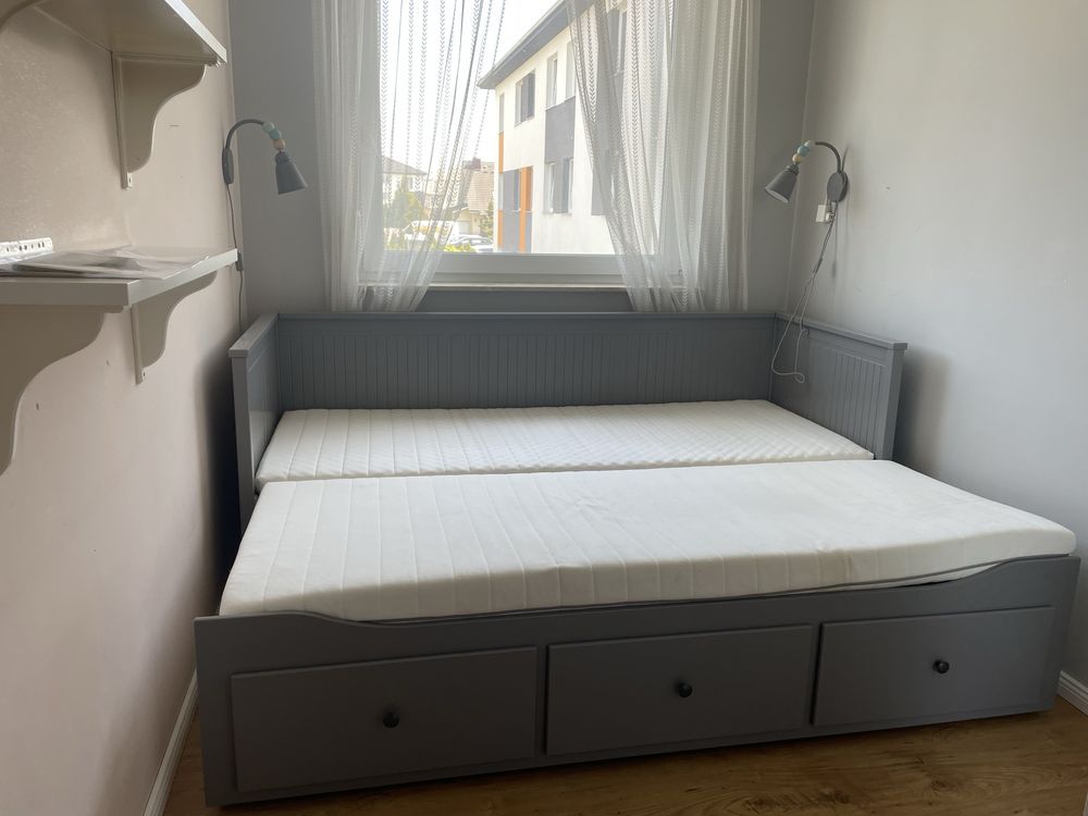 Łóżko leżanka kanapa IKEA szara rozkładana