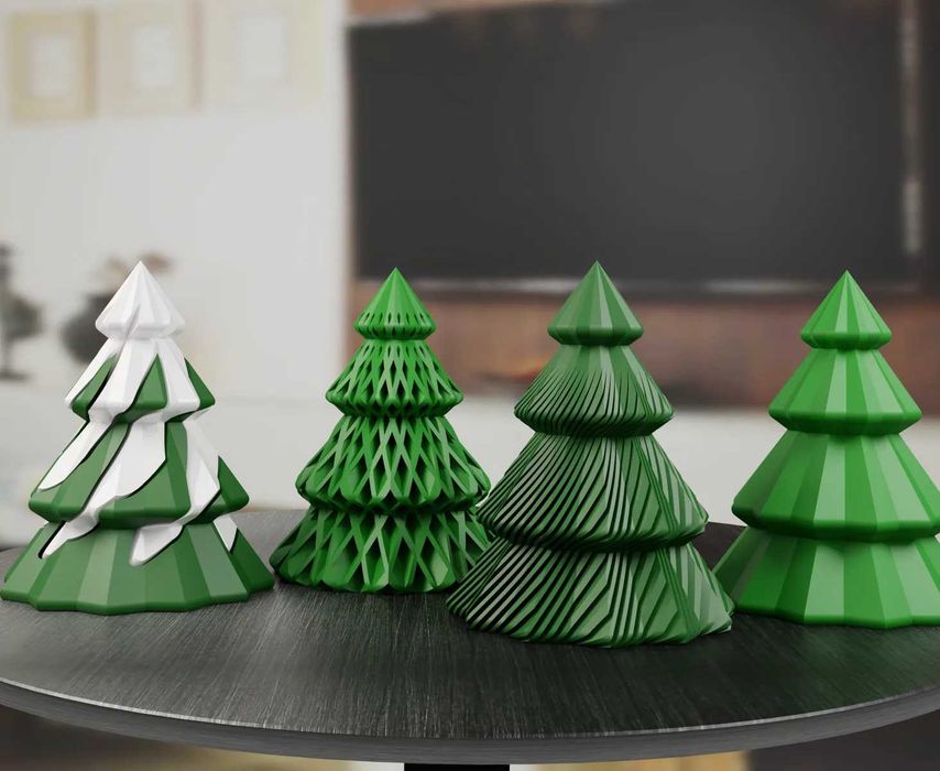 Choinka 3D na zamówienie – różne kolory, ok. 8 cm wysokości