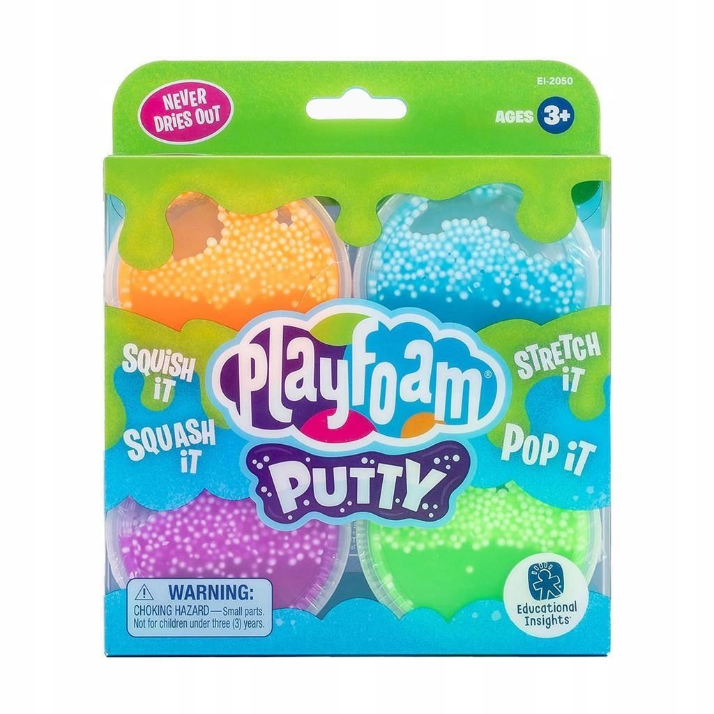 Playfoam, Masa Piankowa, Putty, Zestaw 4 Kolorów