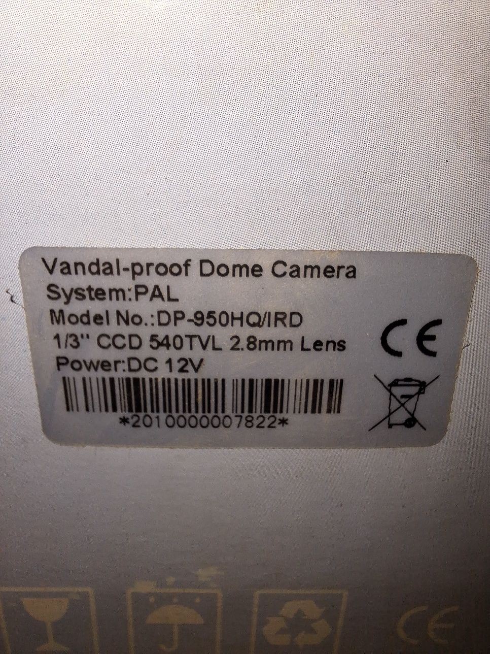 Kamera wandaloodporna DP-950H/IRD 420 TVL 2.8 mm