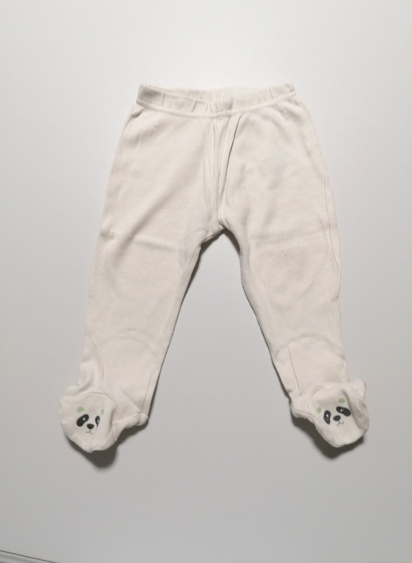 Meia-Calça Creme com pezinhos de urso, de Bebé