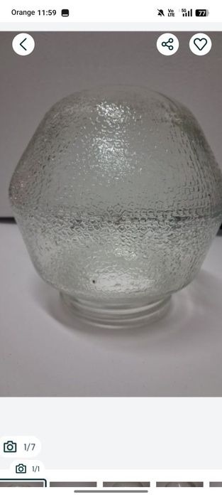 Klosz do lampy sufitwej PRL