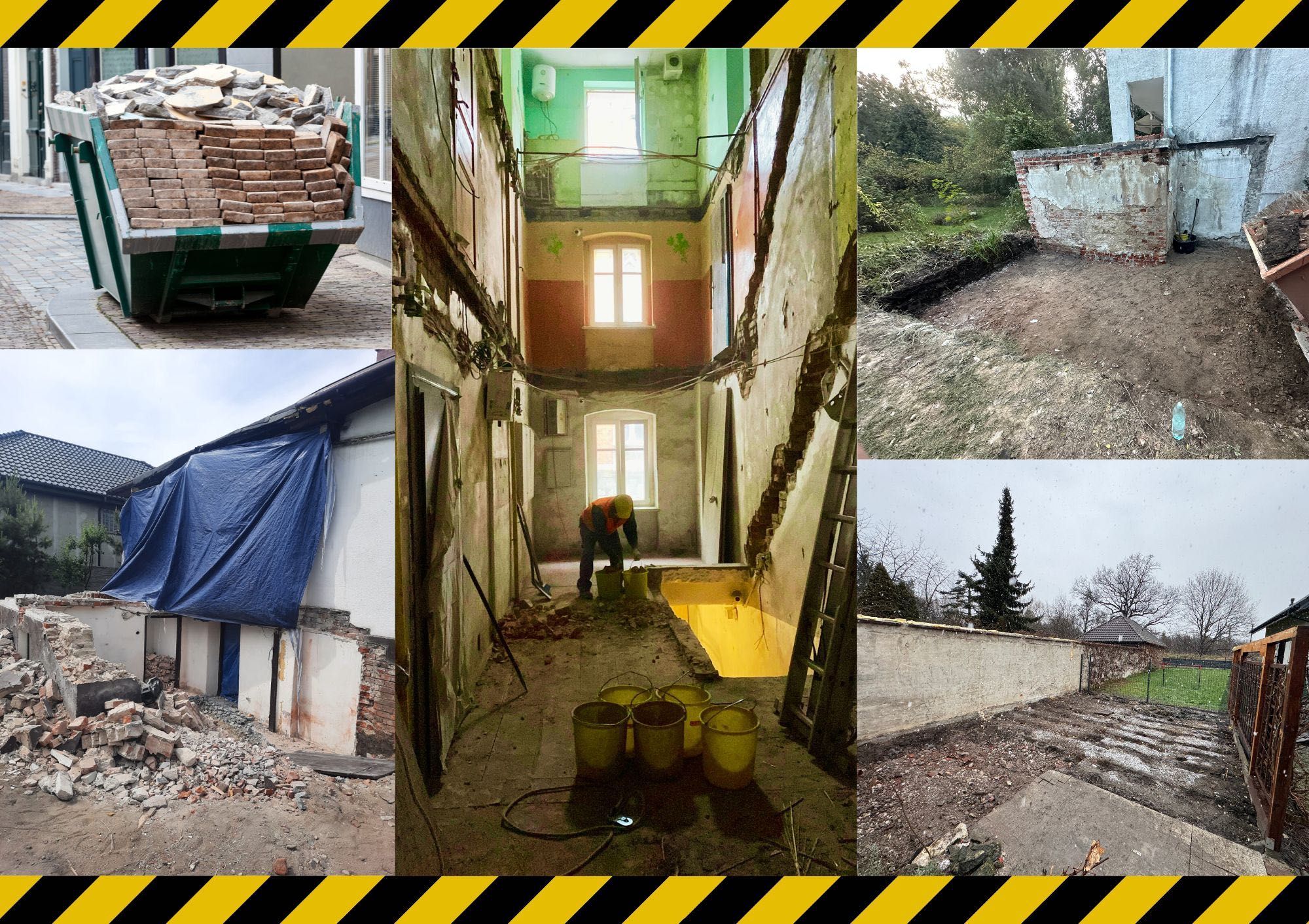 Wyburzenia, Rozbiórki, Demontaże -szybko i czysto- Wrocław i okolice
