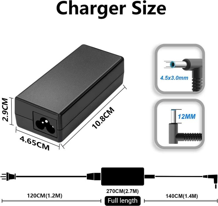 PAEBAI+ 65W Zasilacz Ładowarka do HP Pavilion x360