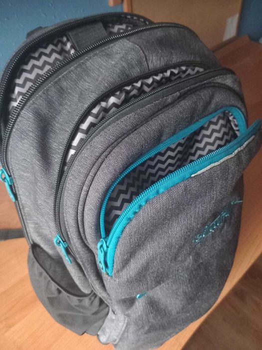 Plecak młodzieżowy Topgal + piórnik + cyrkiel. Stan bardzo dobry :)