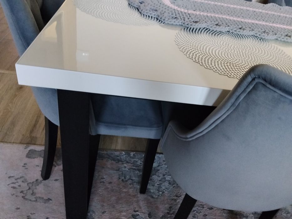 Stół Loft rozkładany 160*90 (240*90) z sześcioma krzesłami