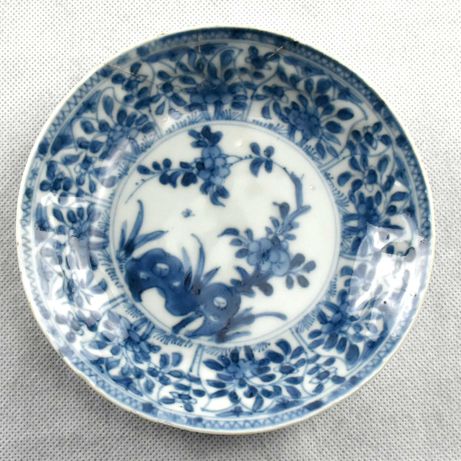 Prato porcelana da China, Azul e branco, Kangxi, século XVII/XVIII