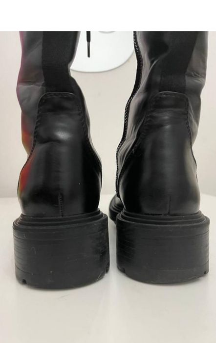 Високі чоботи zara на шнурках