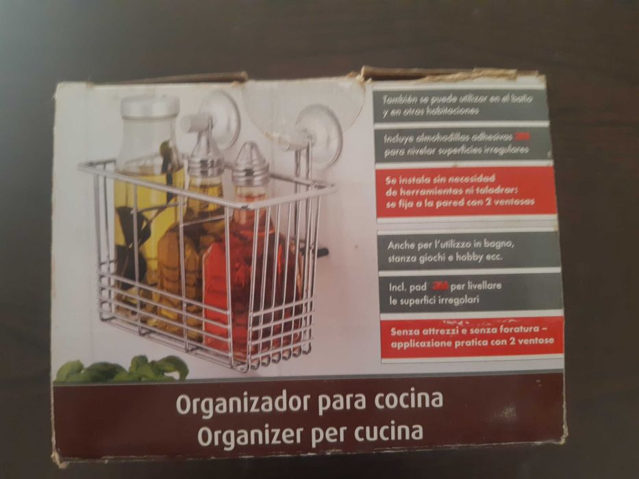 Porta temperos com ventosas novo em caixa