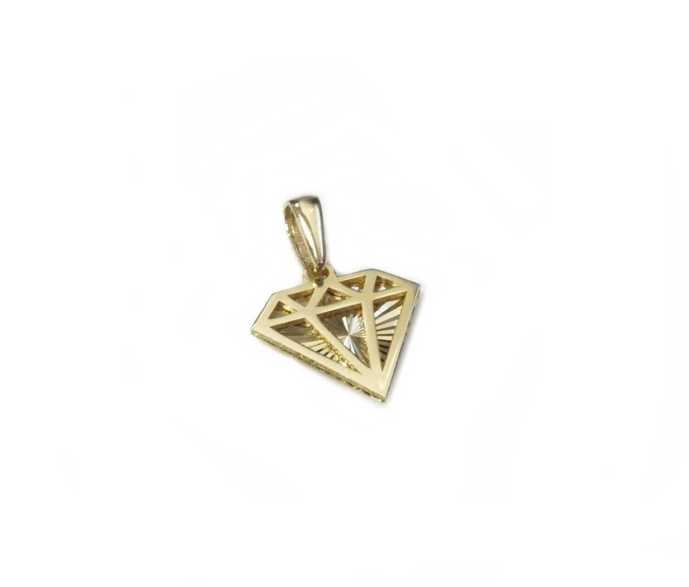 Złoto 585-złota zawieszka diament