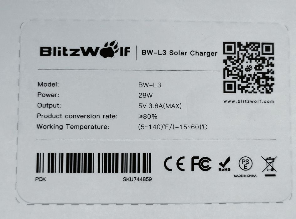Kultowa ładowarka solarna USB Blitzwolf BW-L3 28W! Panel solarny.