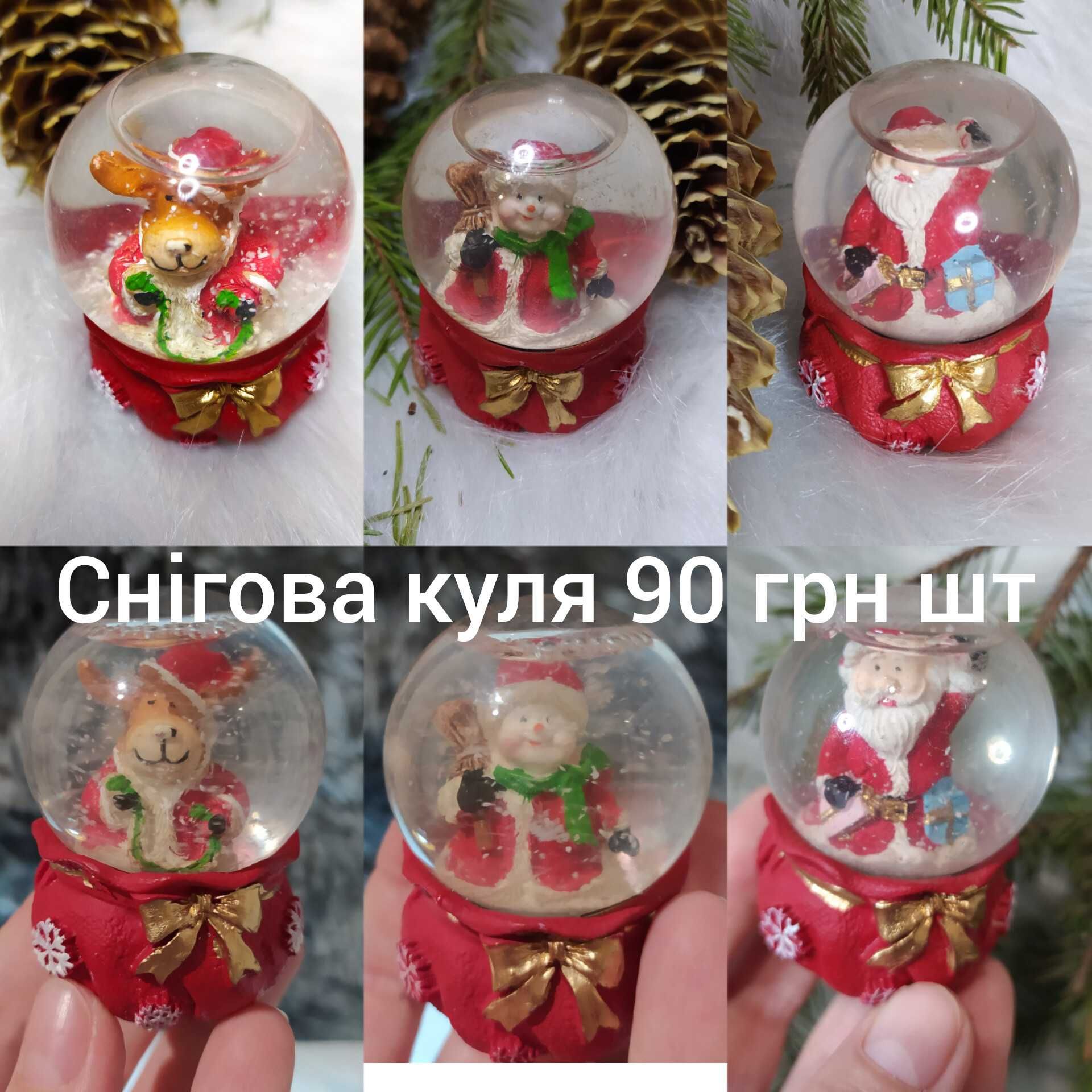 новорічний декор зірка скляна куля шар
