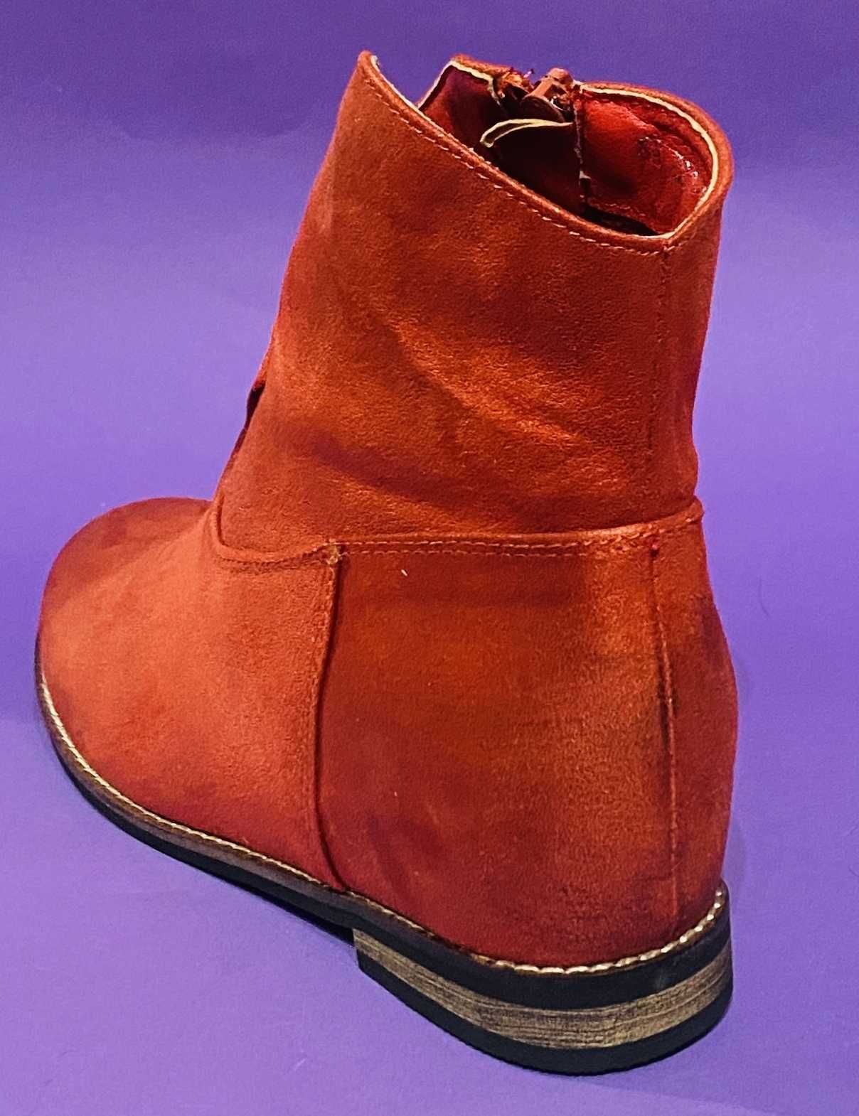 Czerwone damskie botki rozmiar 38 (SKZ20-34)