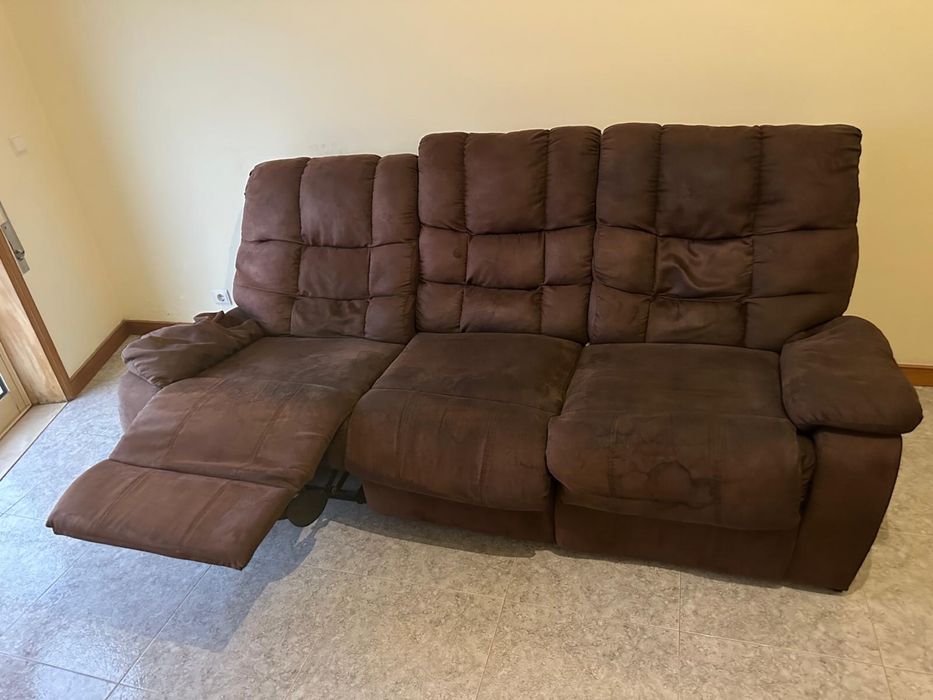 Sofá Reclinável - Castanho