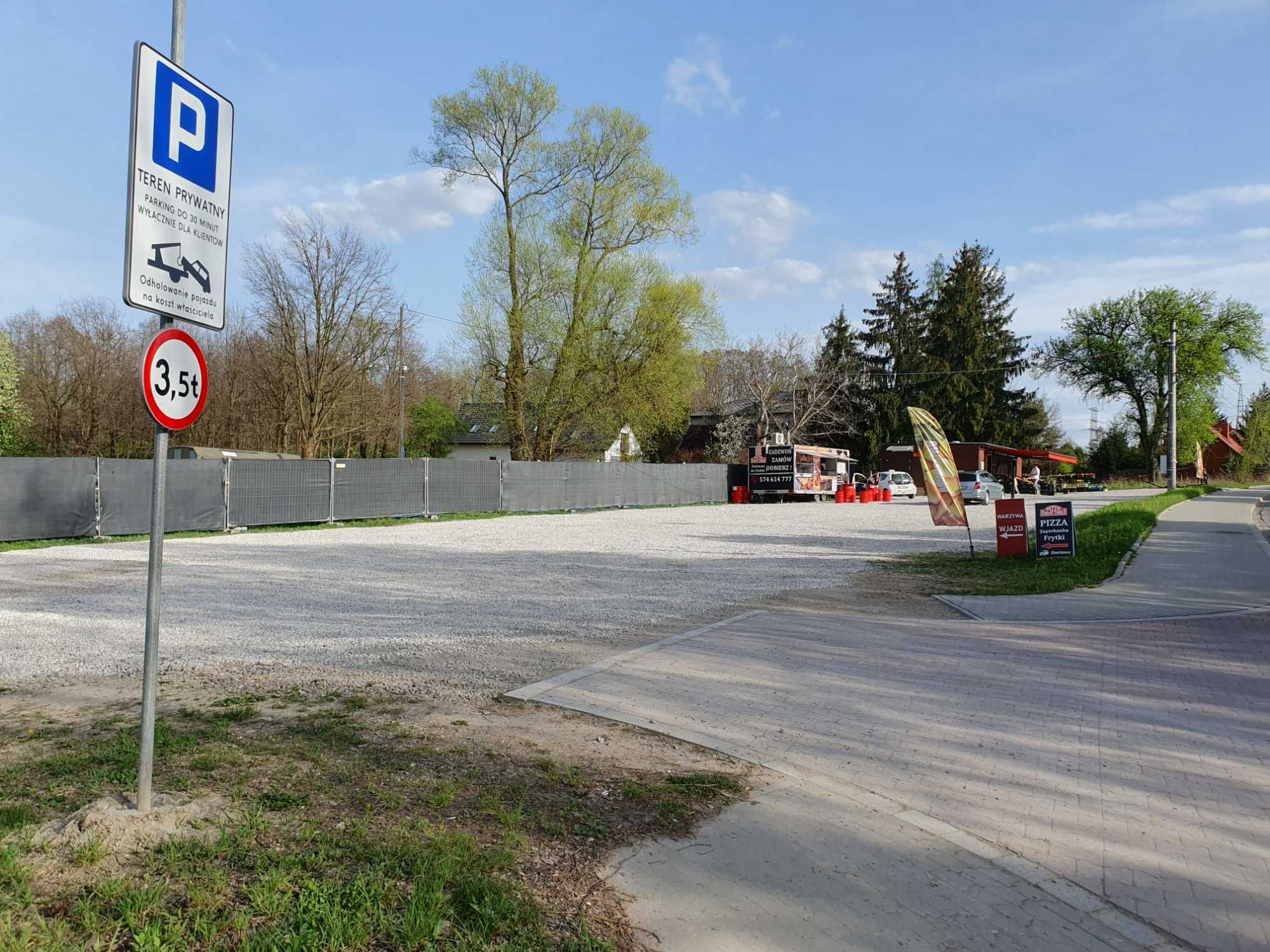 Wynajmę miejsce na placu - Kraków ul. Myślenicka - 2500 samochodów/h