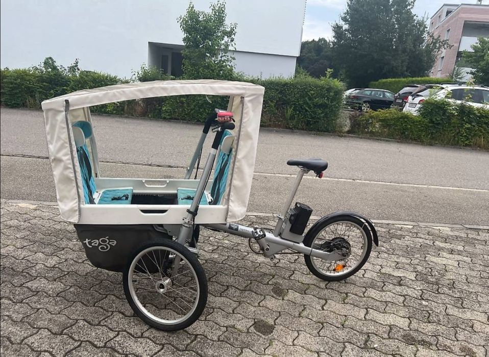 Rower Taga do wożenia dzieci mały elektryczny elektryk okazja