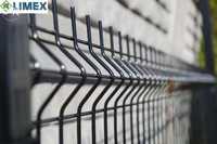 Ogrodzenie panelowe 120 cm panel 3D grafit LIMEX