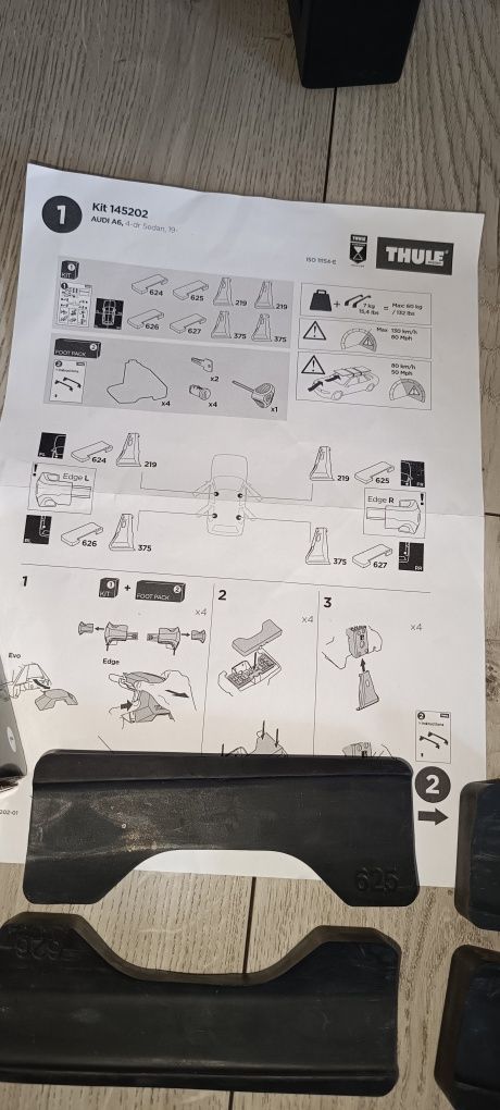 Thule Kit 145202 Evo clamp Audi A6 sedan 2019-