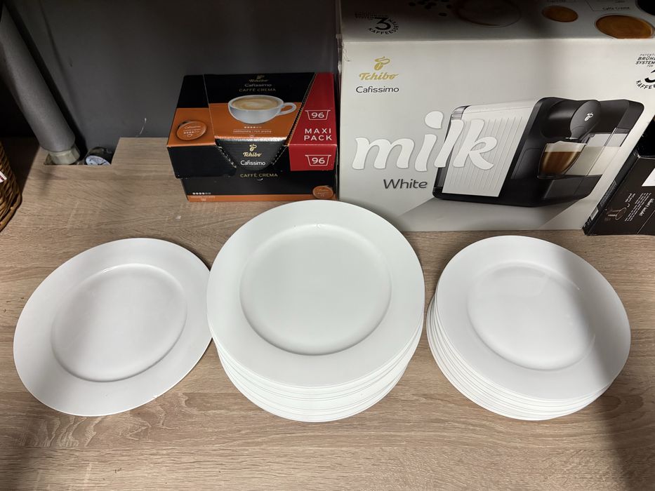 Talerze obiadowe i sniadaniowe biala porcelana Home and you