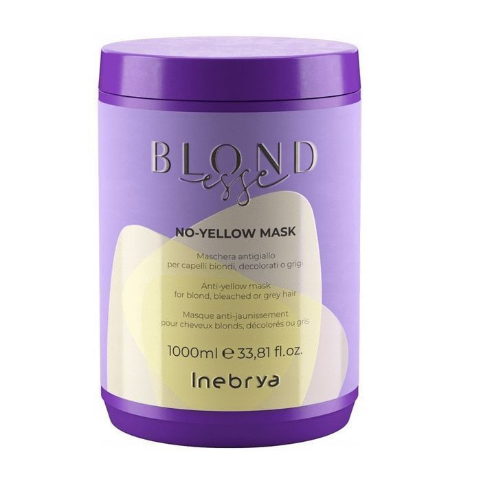 Maska Inebrya Blondesse No-Yellow dla Włosów Blond i Siwych 1000ml