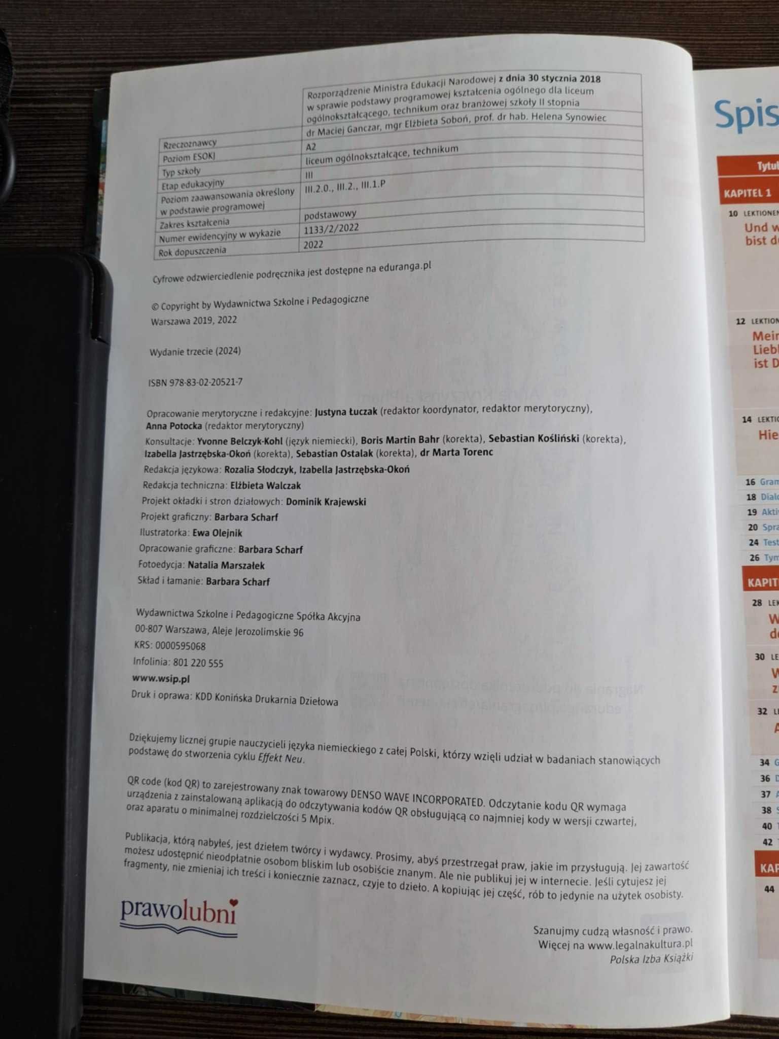 Effekt Neu 2 Język niemiecki. Klasa 2. WSIP. Liceum i technikum