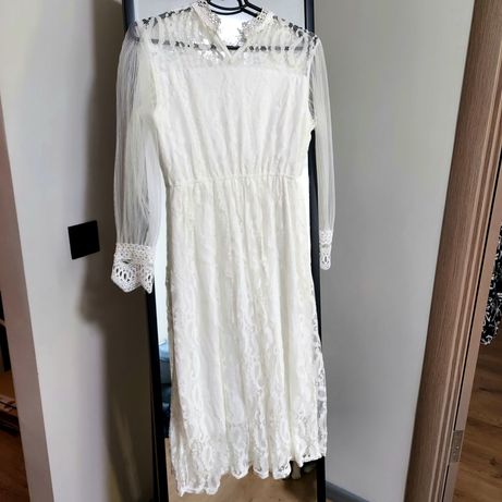 Кружевное платье (белое) 42-44р