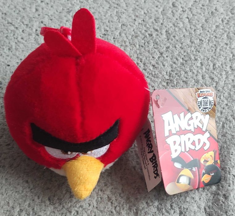 Pluszowy Brelok Angry Birds z plastikową zawieszką Red, ok. 8 cm