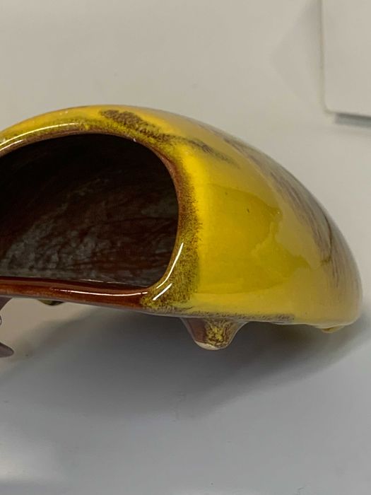 Кашпо настенное керамическое обливное майолика винтаж