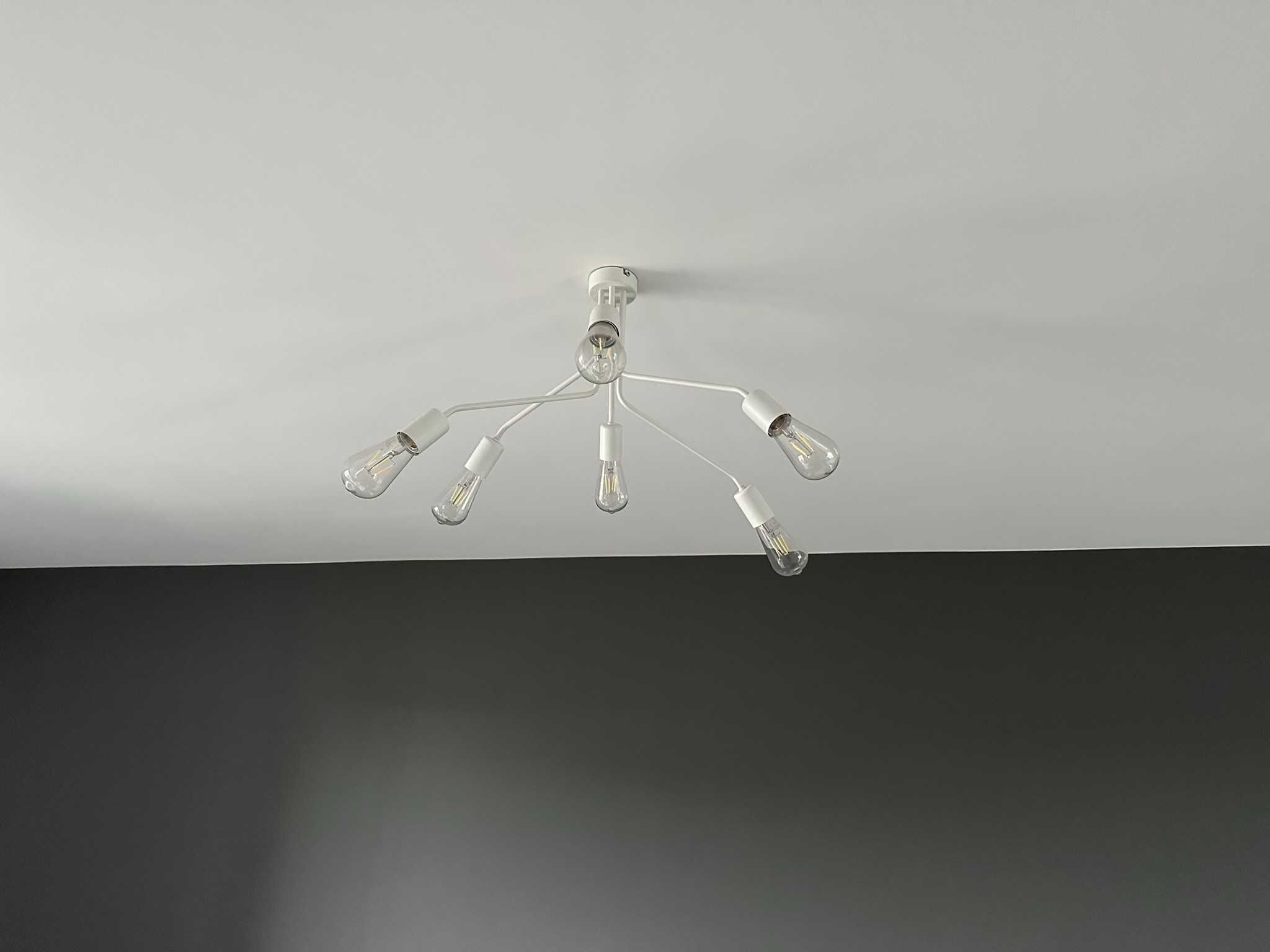 Lampa sufitowa biała - 6 źródeł światła