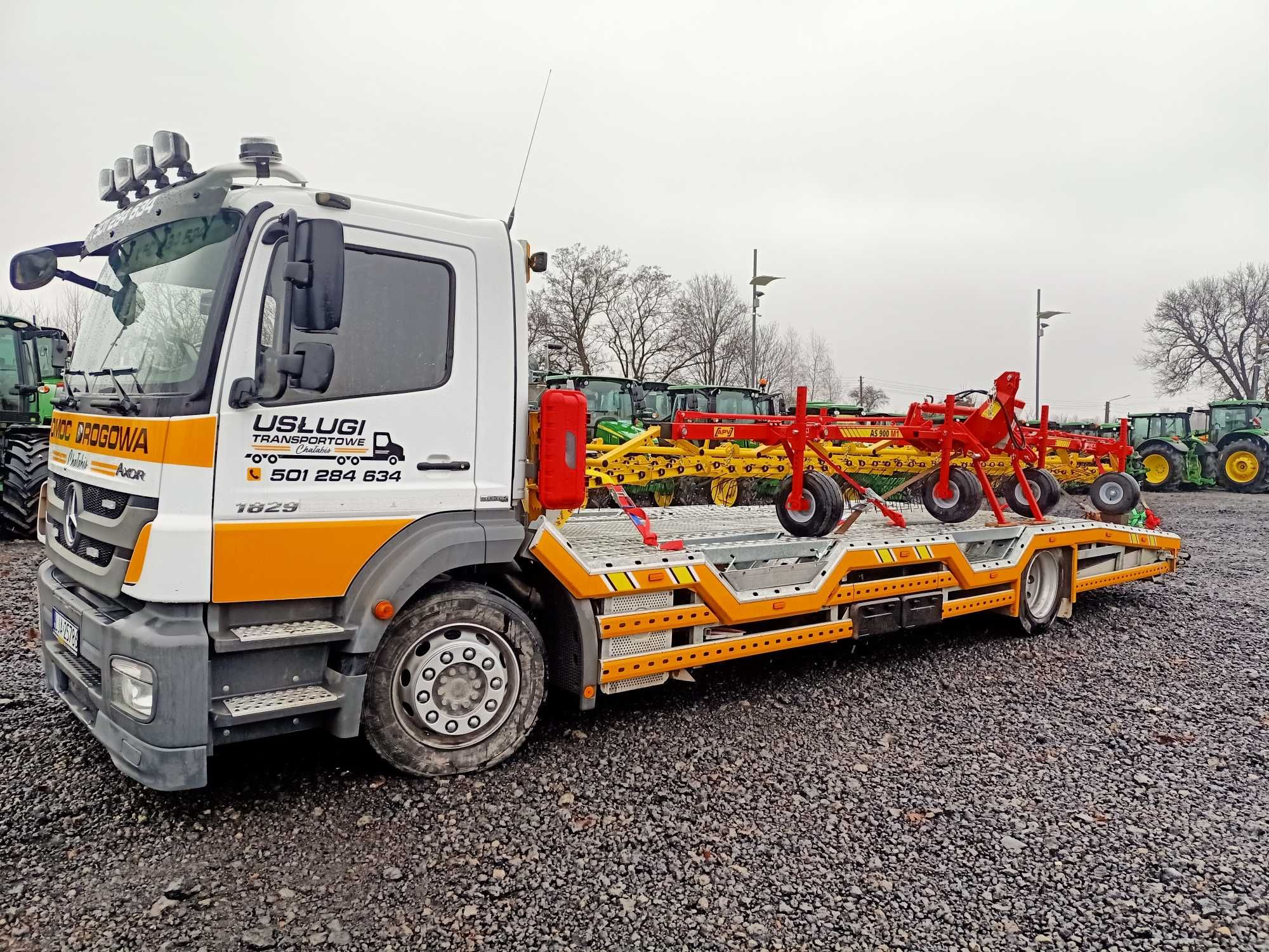 Pomoc drogowa transport maszyn laweta autolaweta usługi transportowe