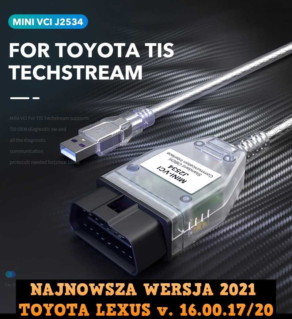 Kabel do diagnostyki MINI VCI Toyota Lexus 2023 Techstream minivci