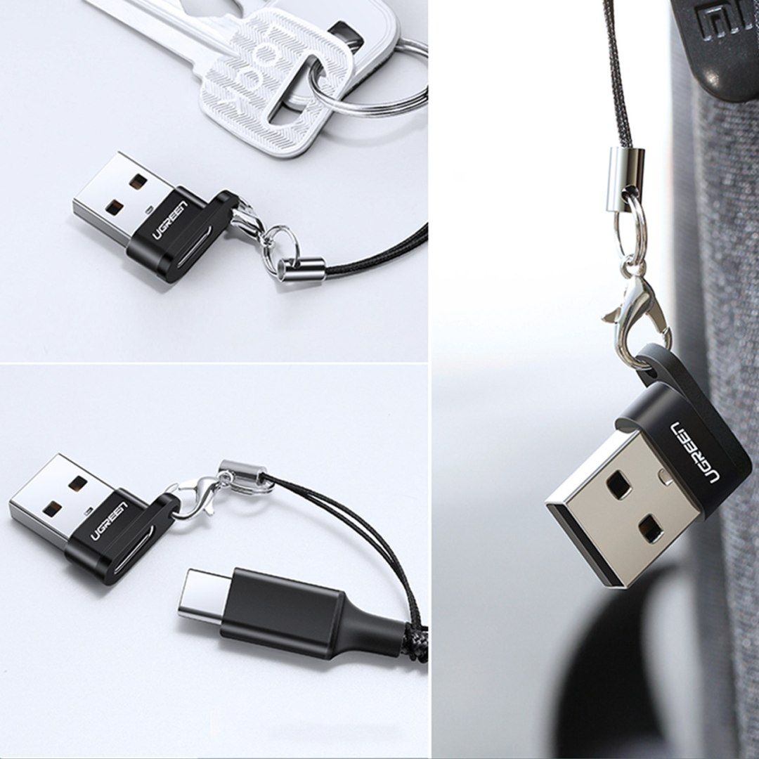 Przejściówka adapter gniazdo z wtyczki USB-C na USB czarny