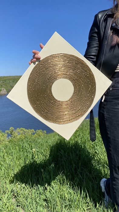 Интерьерная картина золотой круг