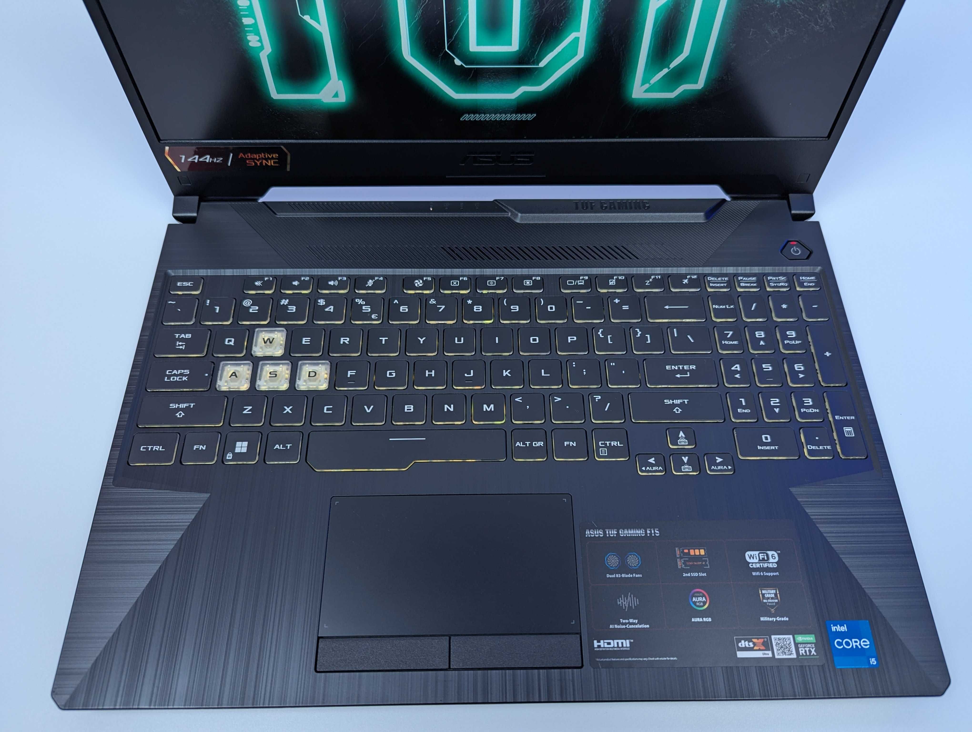 LAPTOP GAMINGOWY Asus TUF F15 NVidia GeForce Intel Core komputer