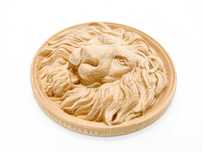 Drewniany ornament Lew . rozeta ozdoba dekor.